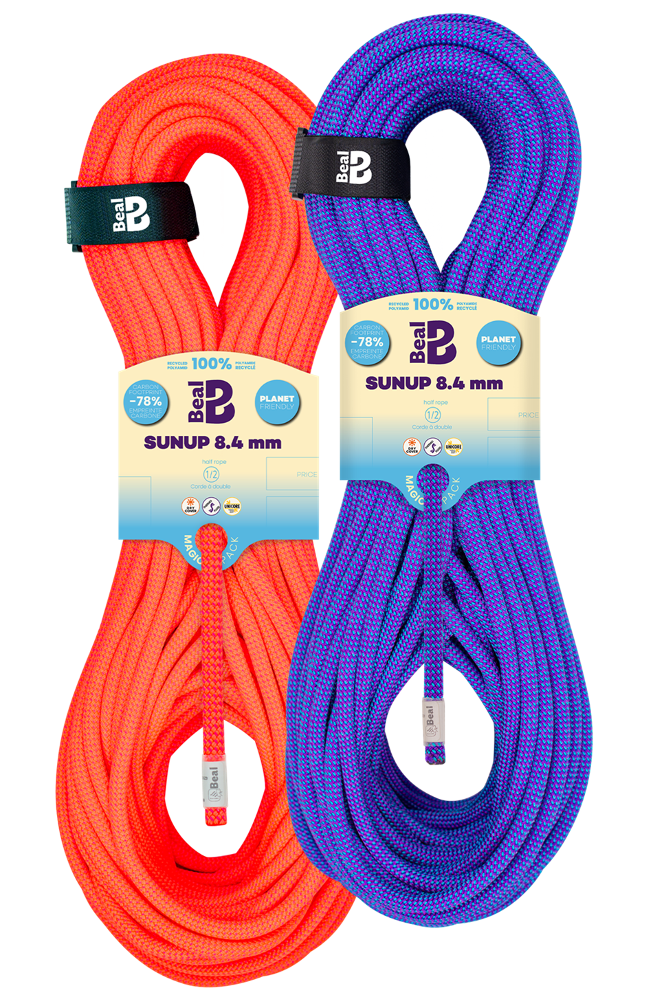 beal-sunup-8-4mm-pack-recyceltes-halbseil-made-in-france image 1