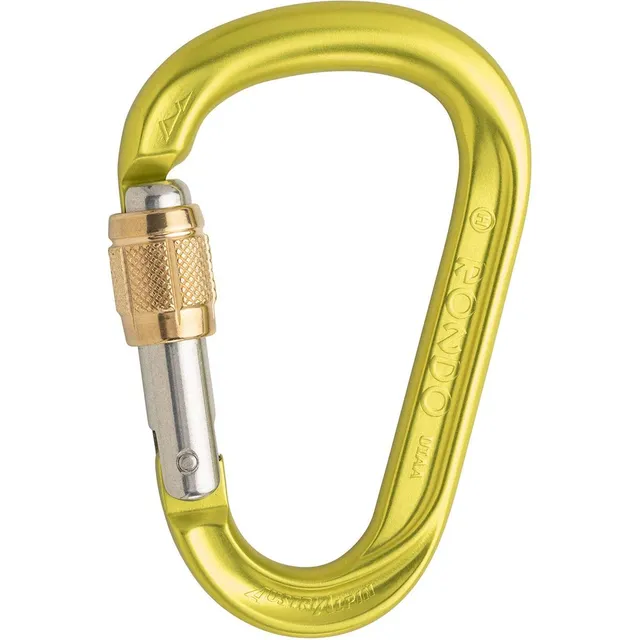 austrialpin-hms-rondo-alu-schraubkarabiner-23-kn-gelb-mit-messingrolle image 1